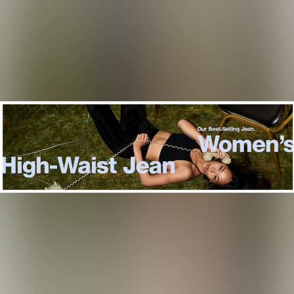 American Apparel High-Waist Jeans Color- Medium Marble Wash - Picture 7 of 16